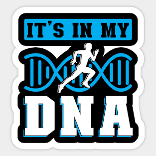 It's in my DNA running Runner Sticker